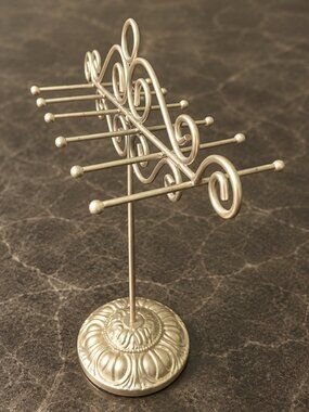 Umbra Joel Yatscoff Jewelry Tree Holder Silver Metal Organizer Display Stand 15"